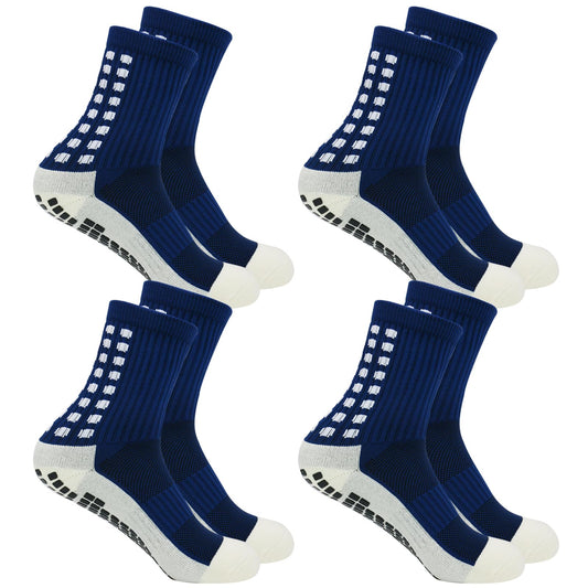 Athletic Soccer Socks - Premium Non-Slip Sports Socks for Optimal Performance (Blue)