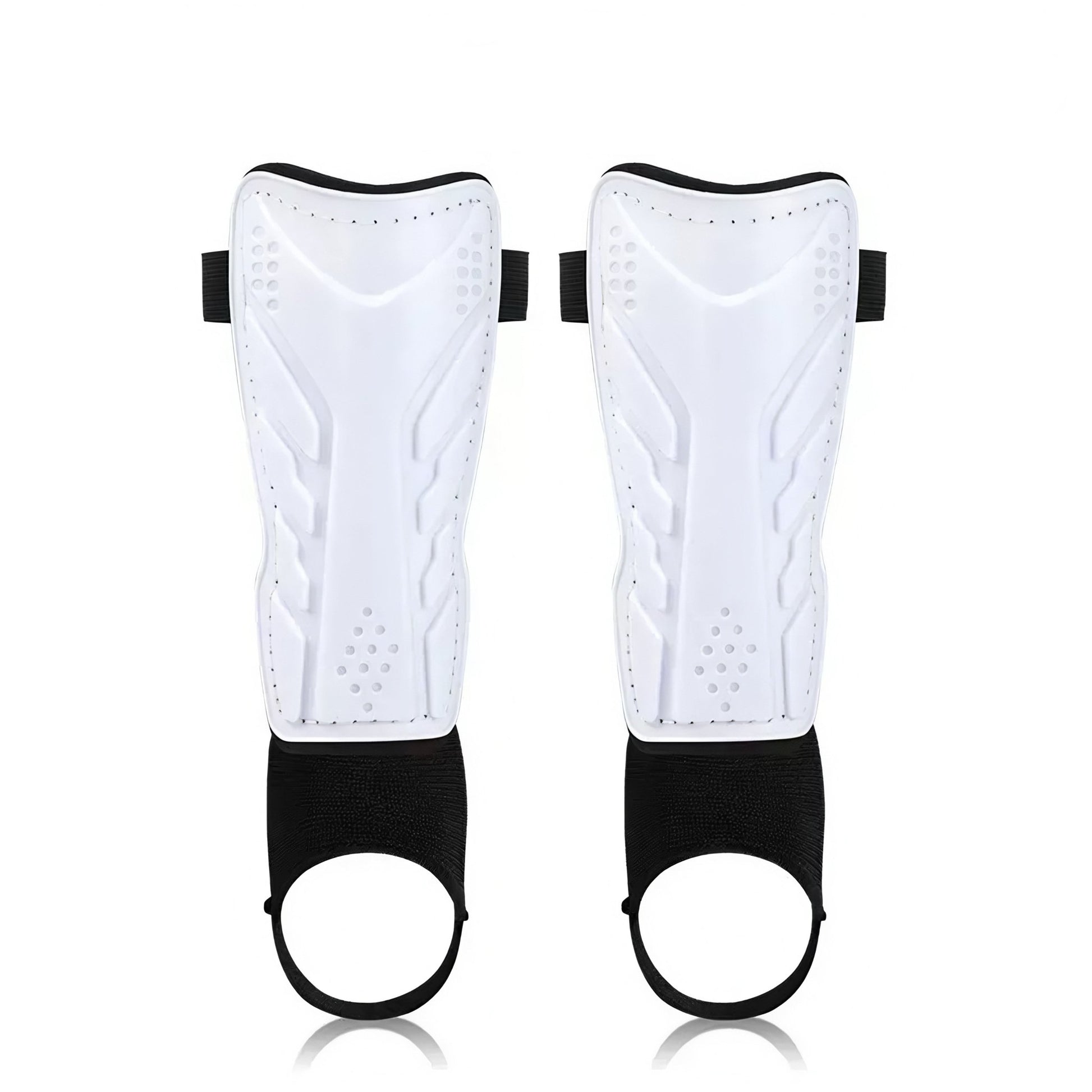 Kids Soccer Shin Guards with Ankle Support – Ideal for School Matches, Club Games & PracticeWhite