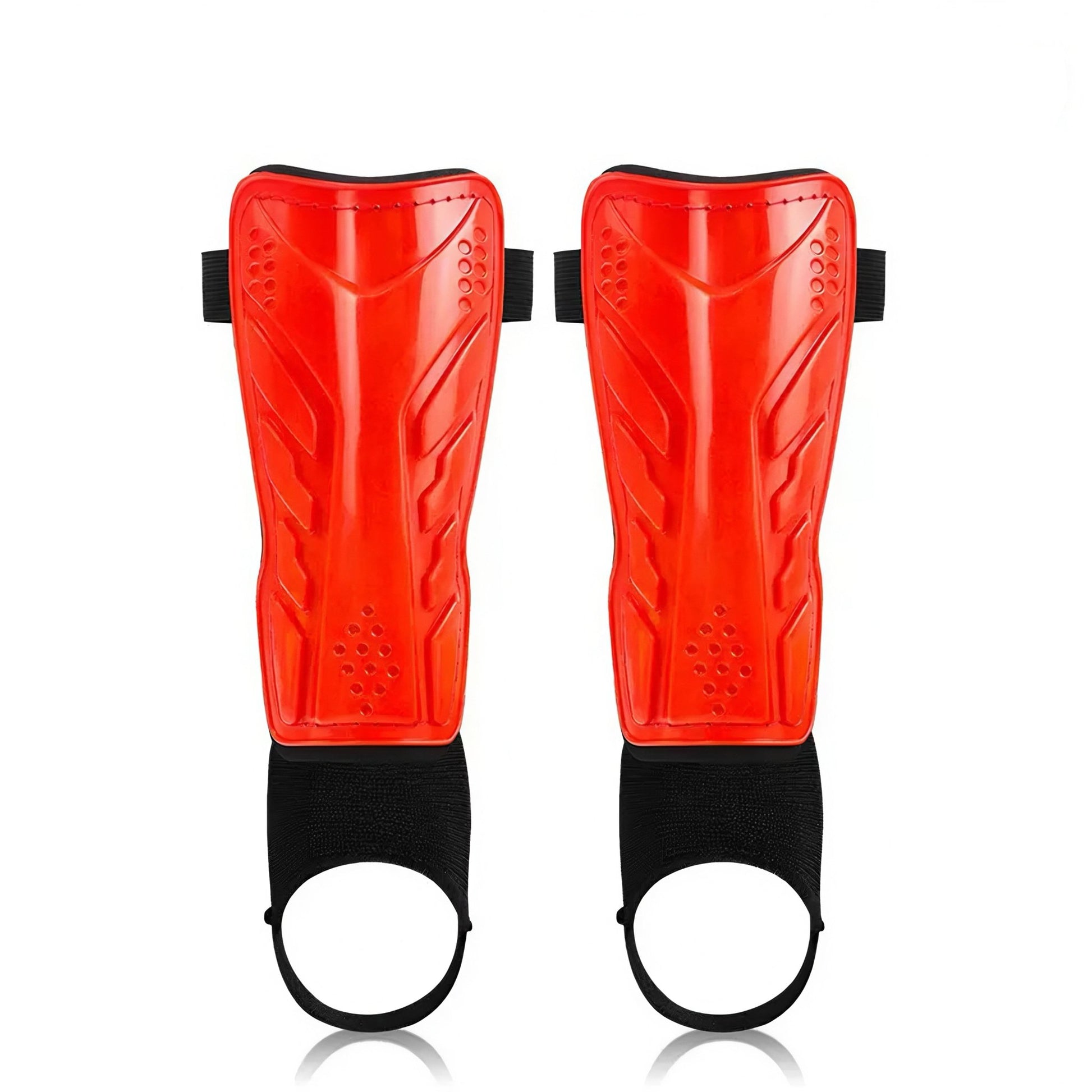 Kids Soccer Shin Guards with Ankle Support – Ideal for School Matches, Club Games & PracticeRed