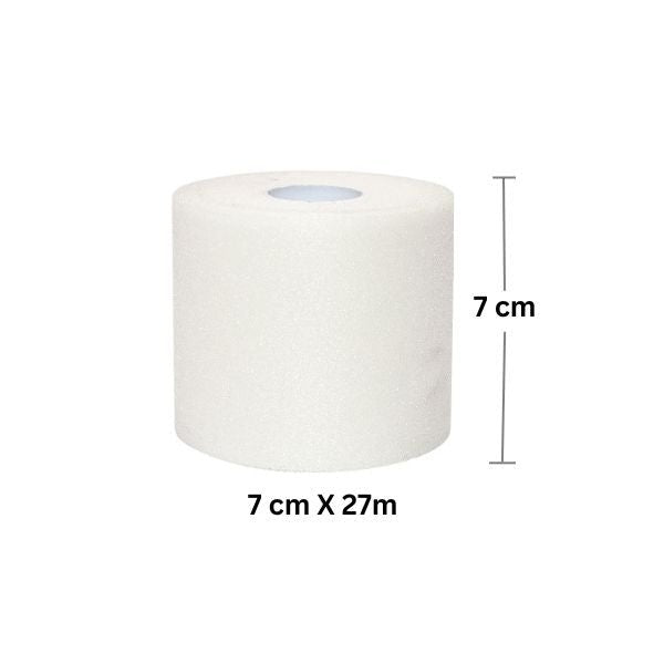 White Soccer Pre - Wrap Headband - Cool Comfort and Clear Visibility - 4 RollsWhite