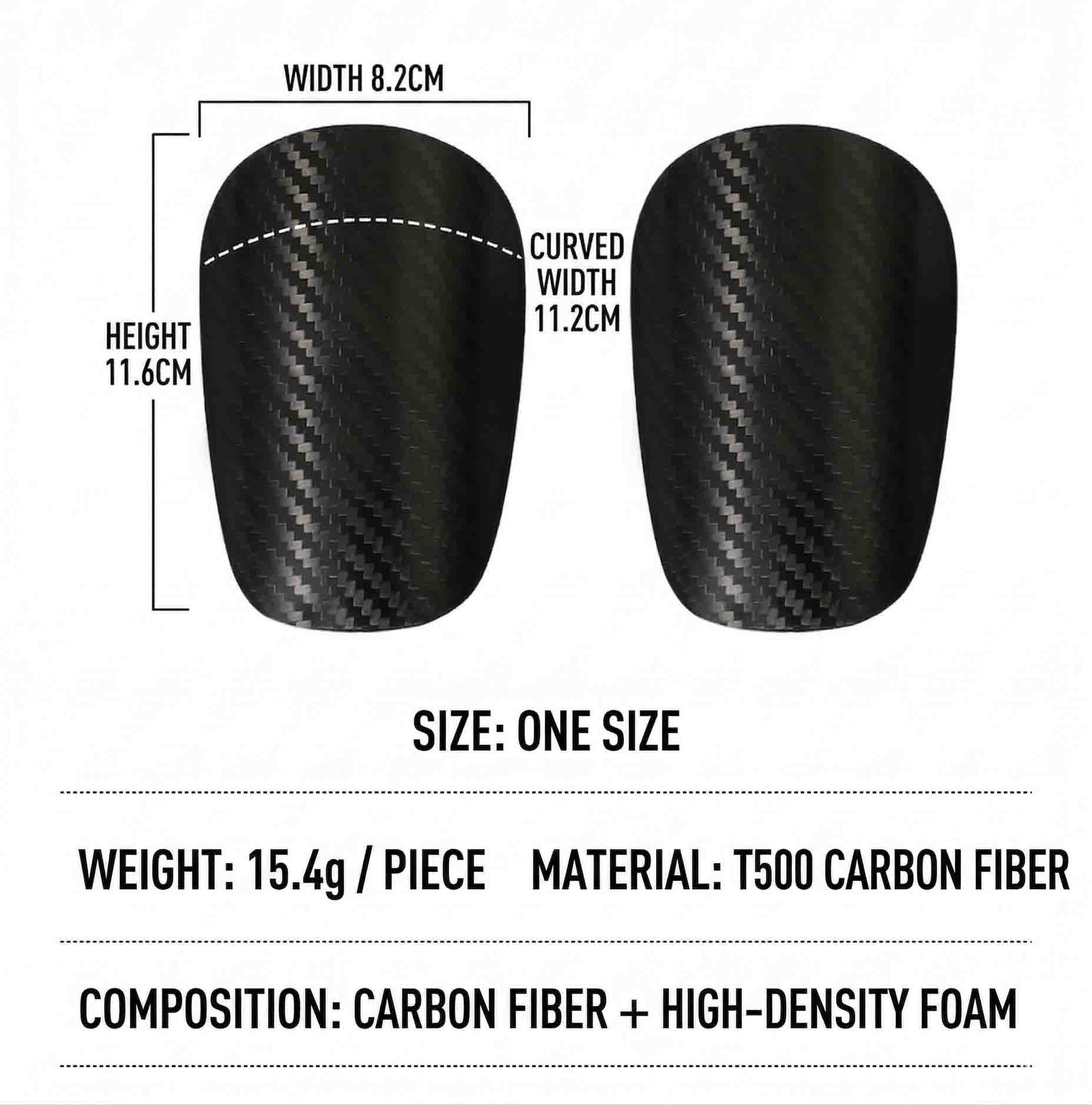 Carbon Fiber Shin Guards - Ultra - Lightweight Protection for Pro - Level PerformanceOne Size for All Age