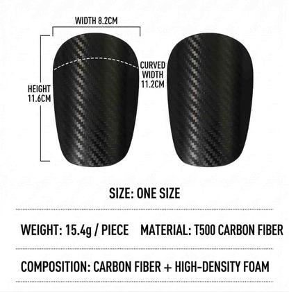 Carbon Fiber Shin Guards - Ultra - Lightweight Protection for Pro - Level PerformanceOne Size for All Age