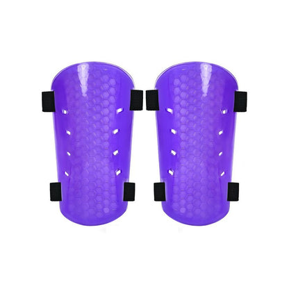 Customizable Shin Guards with Elastic Velcro Straps – Adjustable & Secure FitBlue Purple