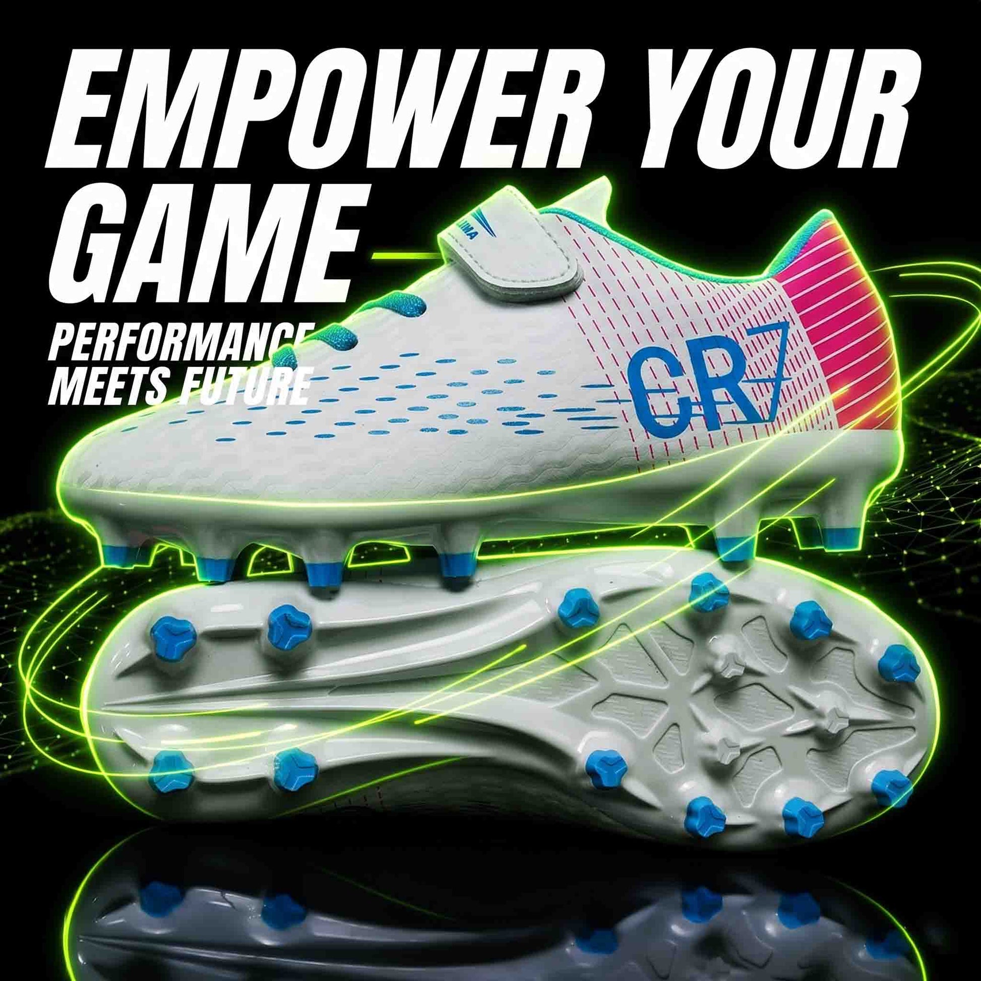 Kickaroo™ Kids Soccer Cleats - No - Tie Velcro Design - High - Performance TPU (AG/TF Styles)EU 28 / US 10.5C
