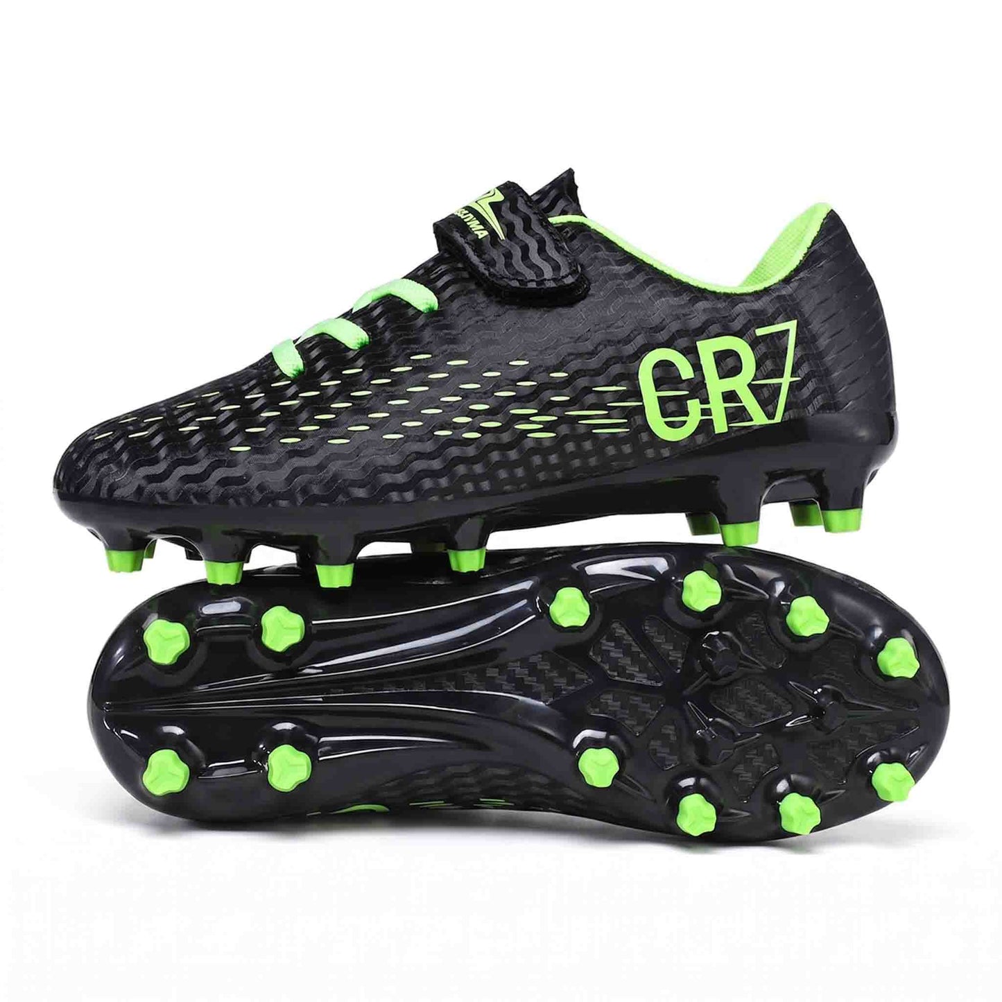 Kickaroo™ Kids Soccer Cleats - No - Tie Velcro Design - High - Performance TPU (AG/TF Styles)EU 28 / US 10.5C