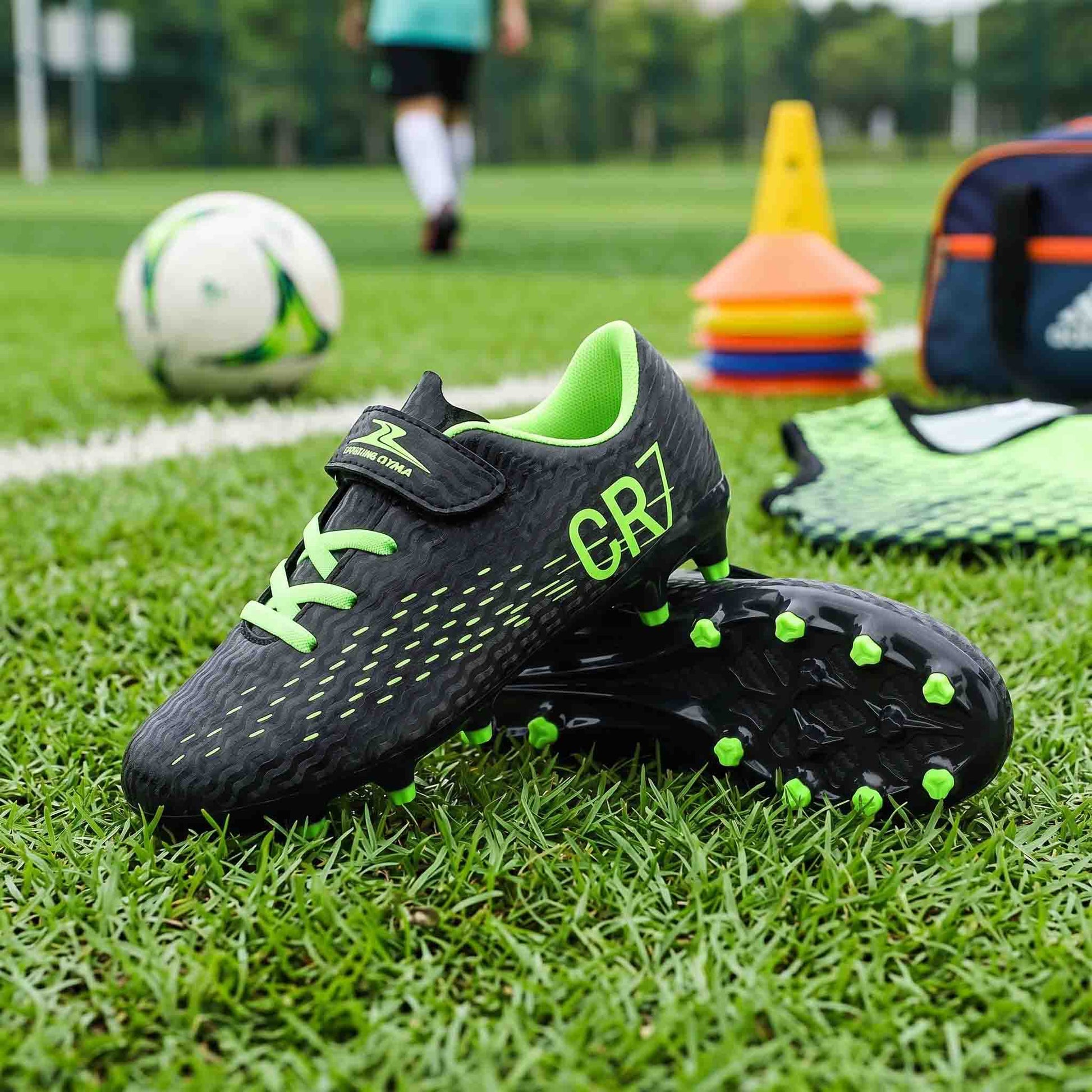 Kickaroo™ Kids Soccer Cleats - No - Tie Velcro Design - High - Performance TPU (AG/TF Styles)EU 28 / US 10.5C