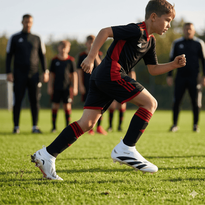 Kickaroo No - Tie Youth Soccer Cleats | Laceless FG & Turf ShoesBlack