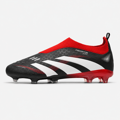 Kickaroo No - Tie Youth Soccer Cleats | Laceless FG & Turf ShoesBlack