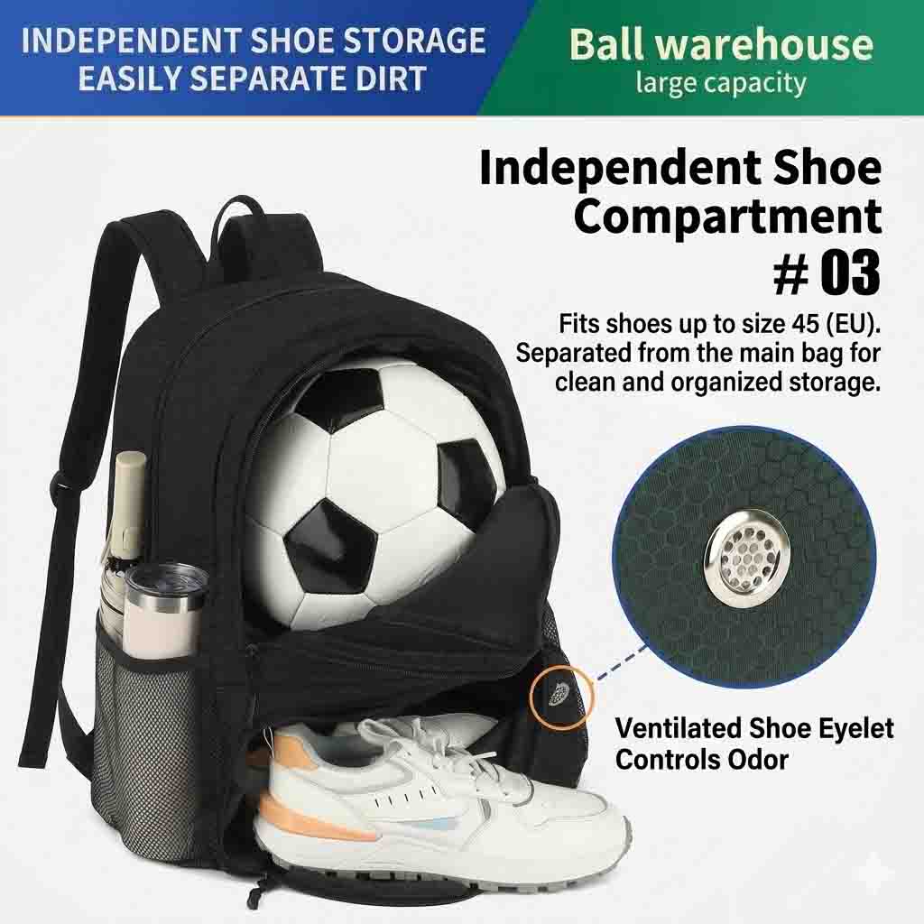 Kickaroo Youth Soccer Bag with Ball & Shoe CompartmentBright Green