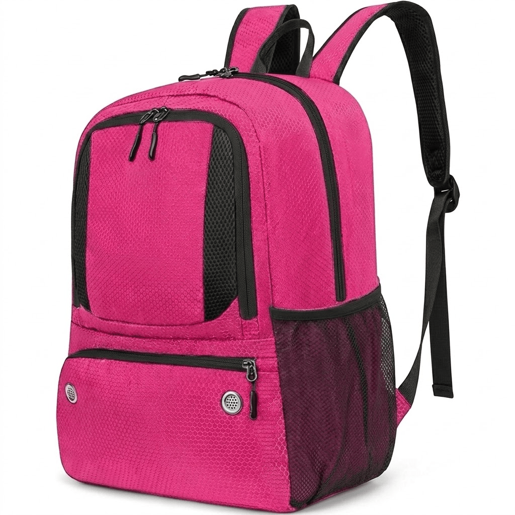 Kickaroo Youth Soccer Bag with Ball & Shoe CompartmentPink