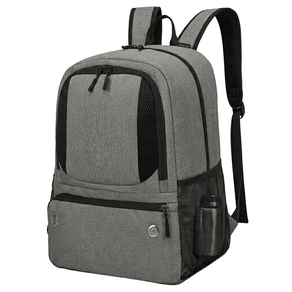 Kickaroo Youth Soccer Bag with Ball & Shoe CompartmentGray