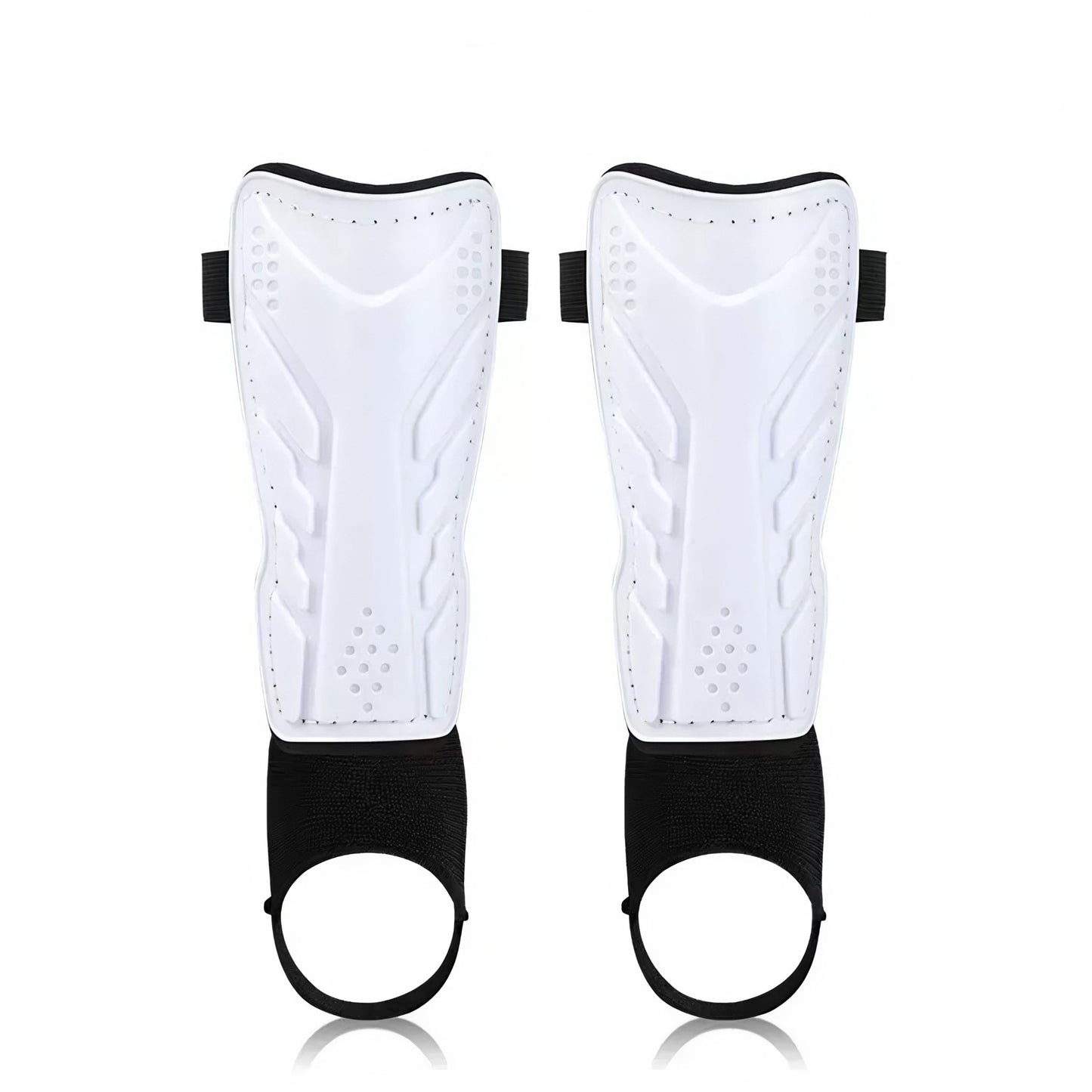 Kids Soccer Shin Guards with Ankle Support – Ideal for School Matches, Club Games & PracticeWhite